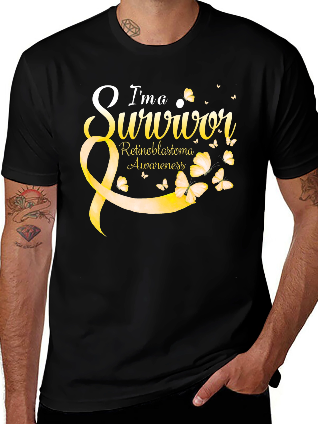 Im a Survivor Retinoblastoma Awareness Black Tee