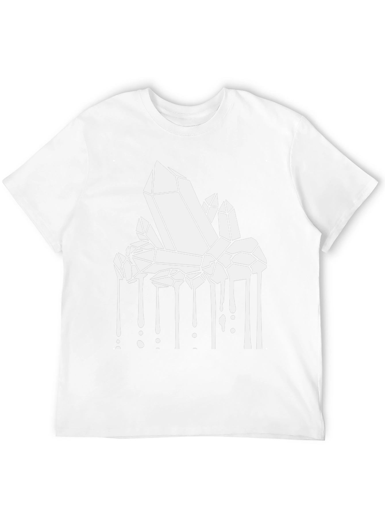 Crystals Dripping Graphic Tee - Black Cotton Blend