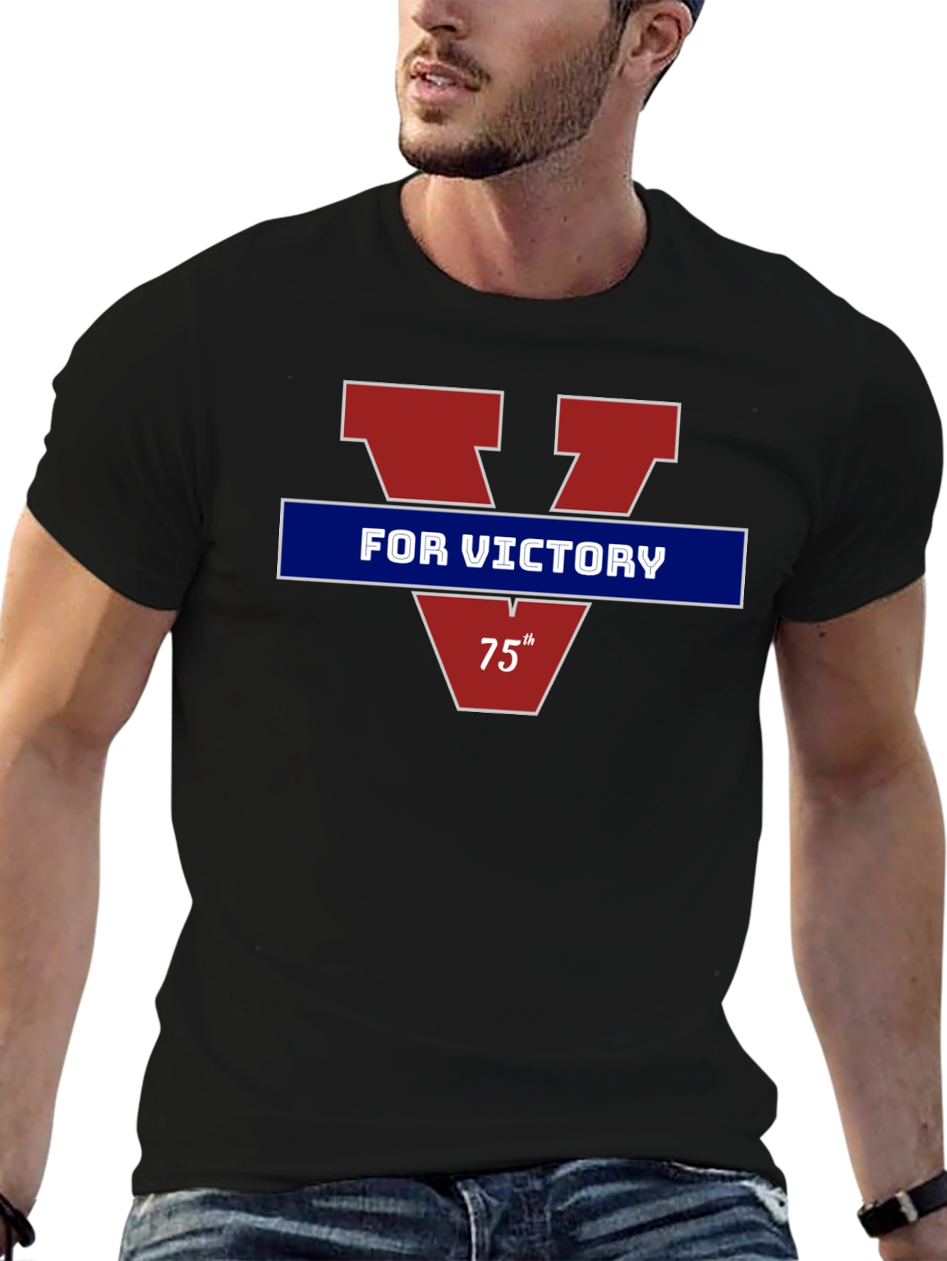 Victory T-Shirt - Red & Blue Graphic Tee