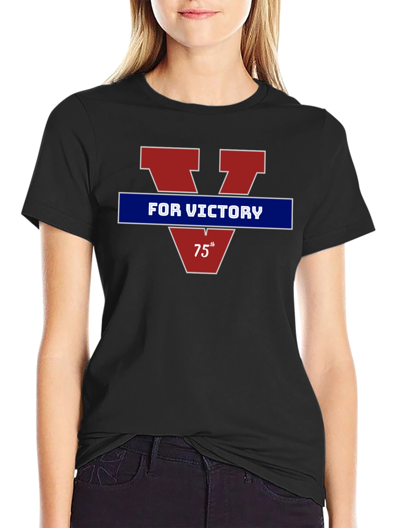 Victory T-Shirt - Red & Blue Graphic Tee