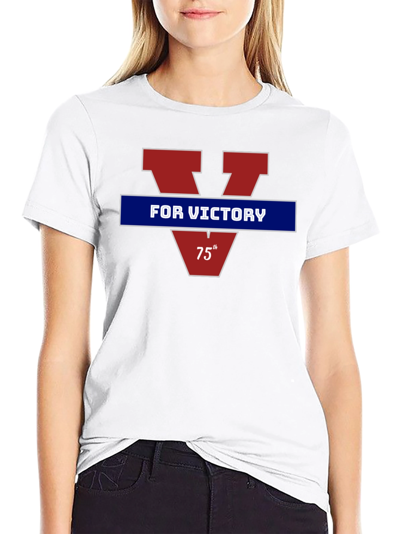 Victory T-Shirt - Red & Blue Graphic Tee
