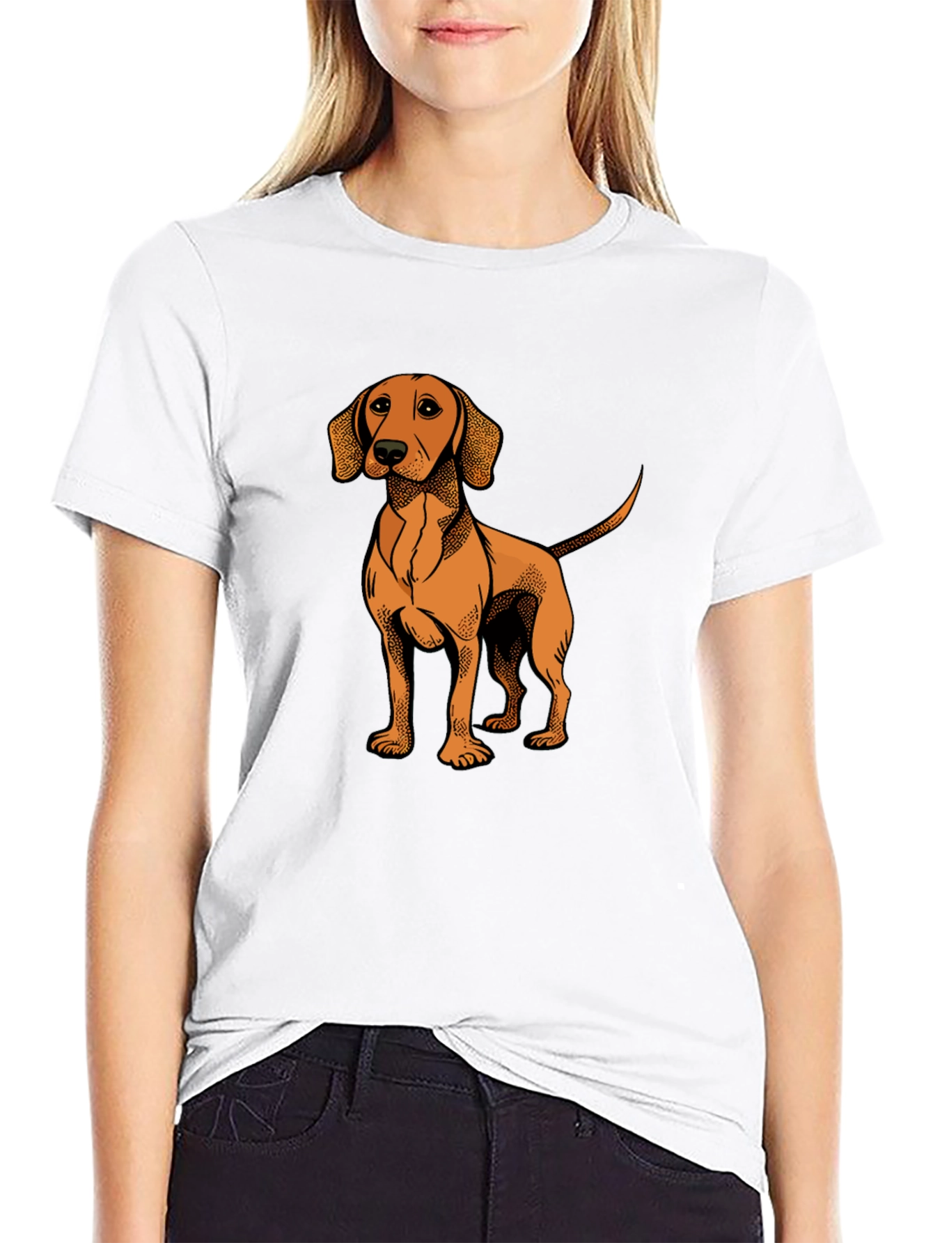 Dog Graphic T-Shirt - Black