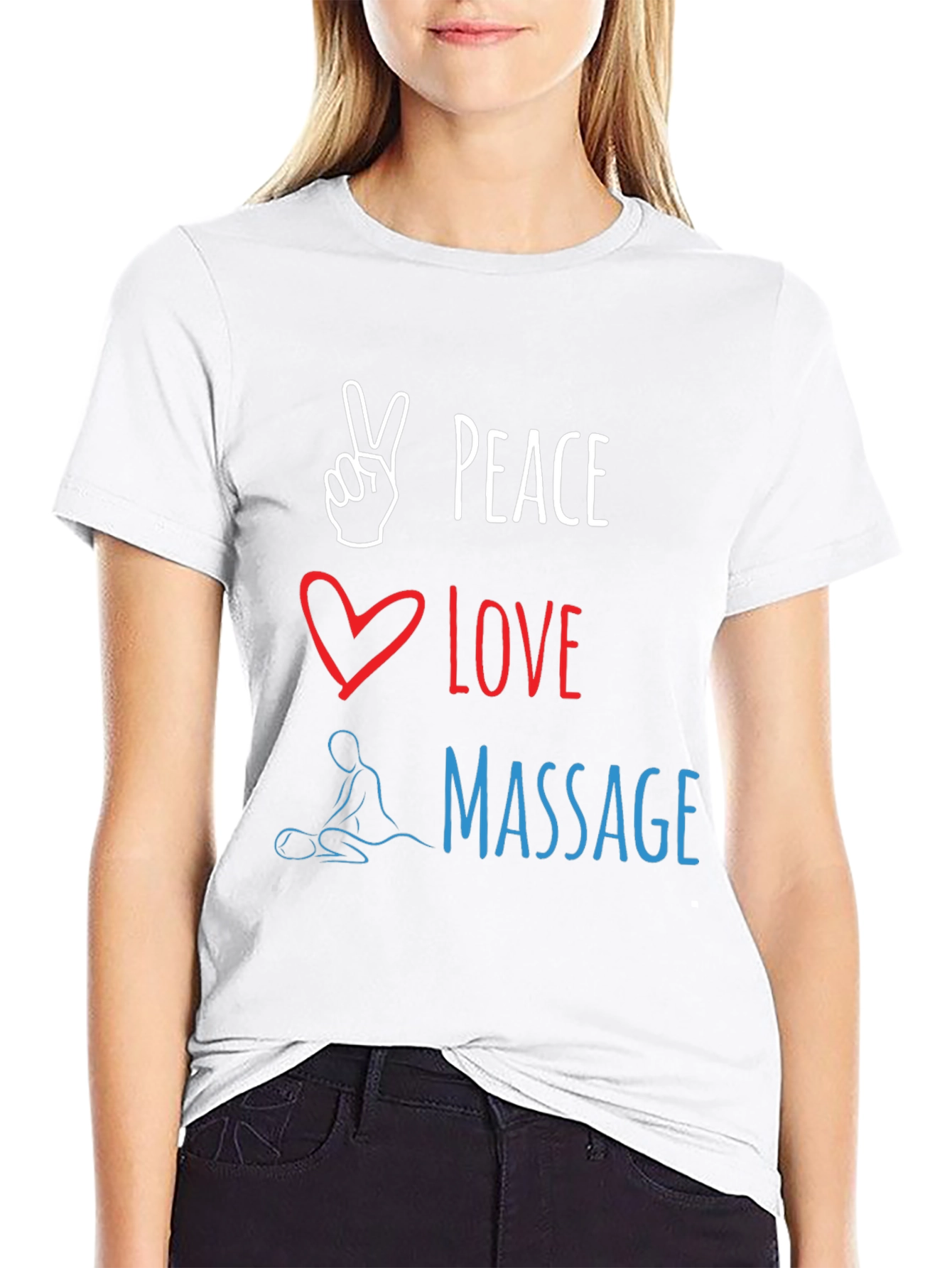 Peace Love Massage T-Shirt - Relaxing and Stylish