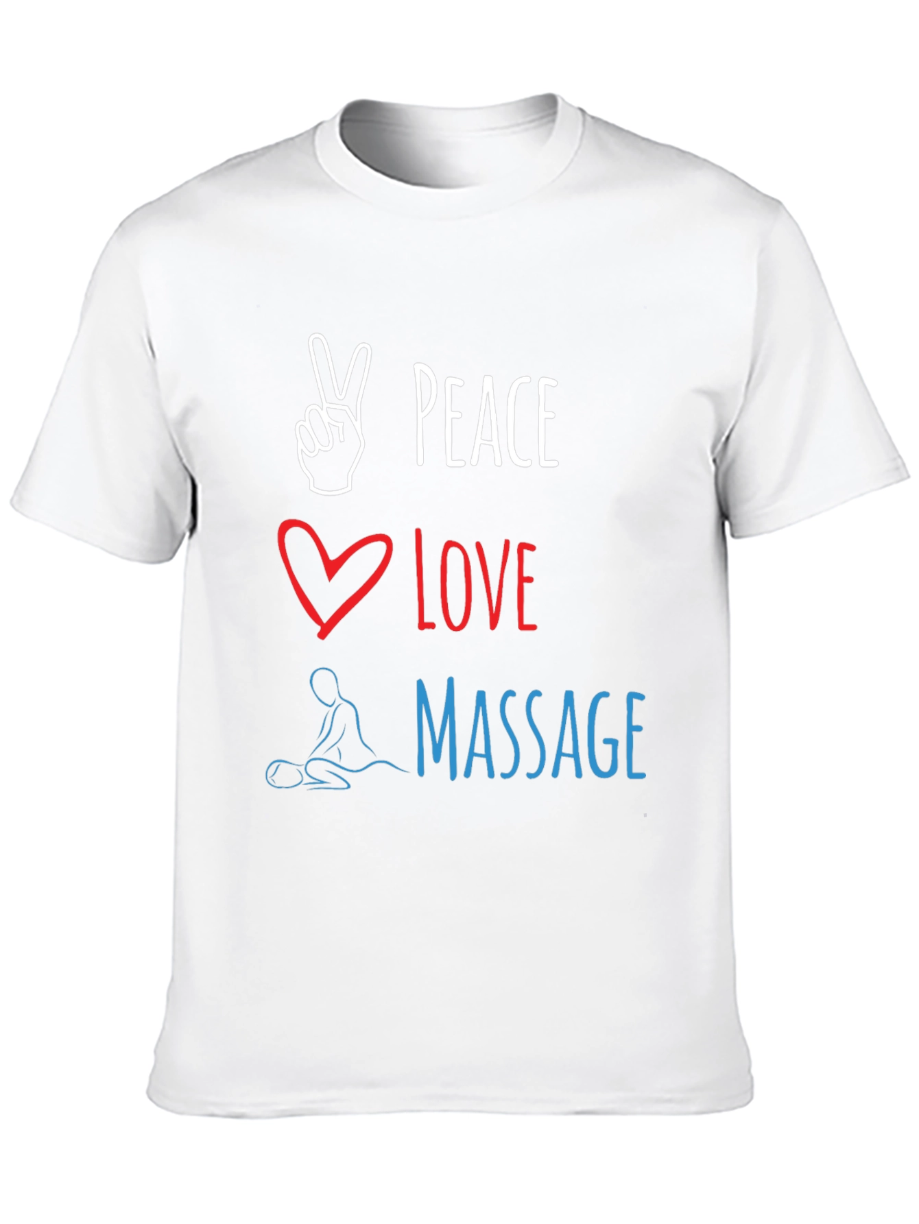 Peace Love Massage T-Shirt - Relaxing and Stylish