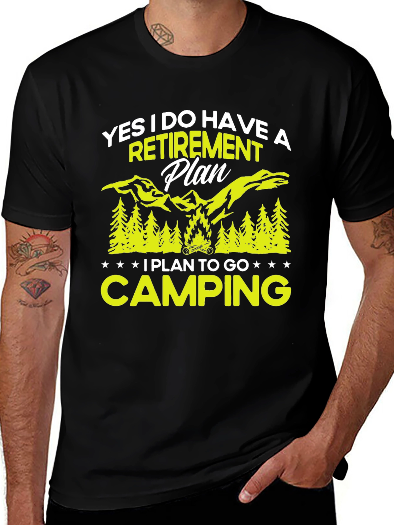 Retirement Plan Camping Graphic Tee