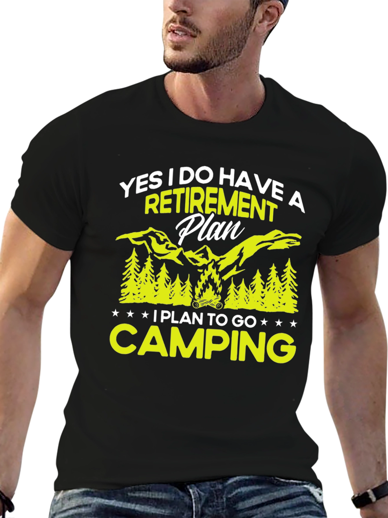 Retirement Plan Camping Graphic Tee