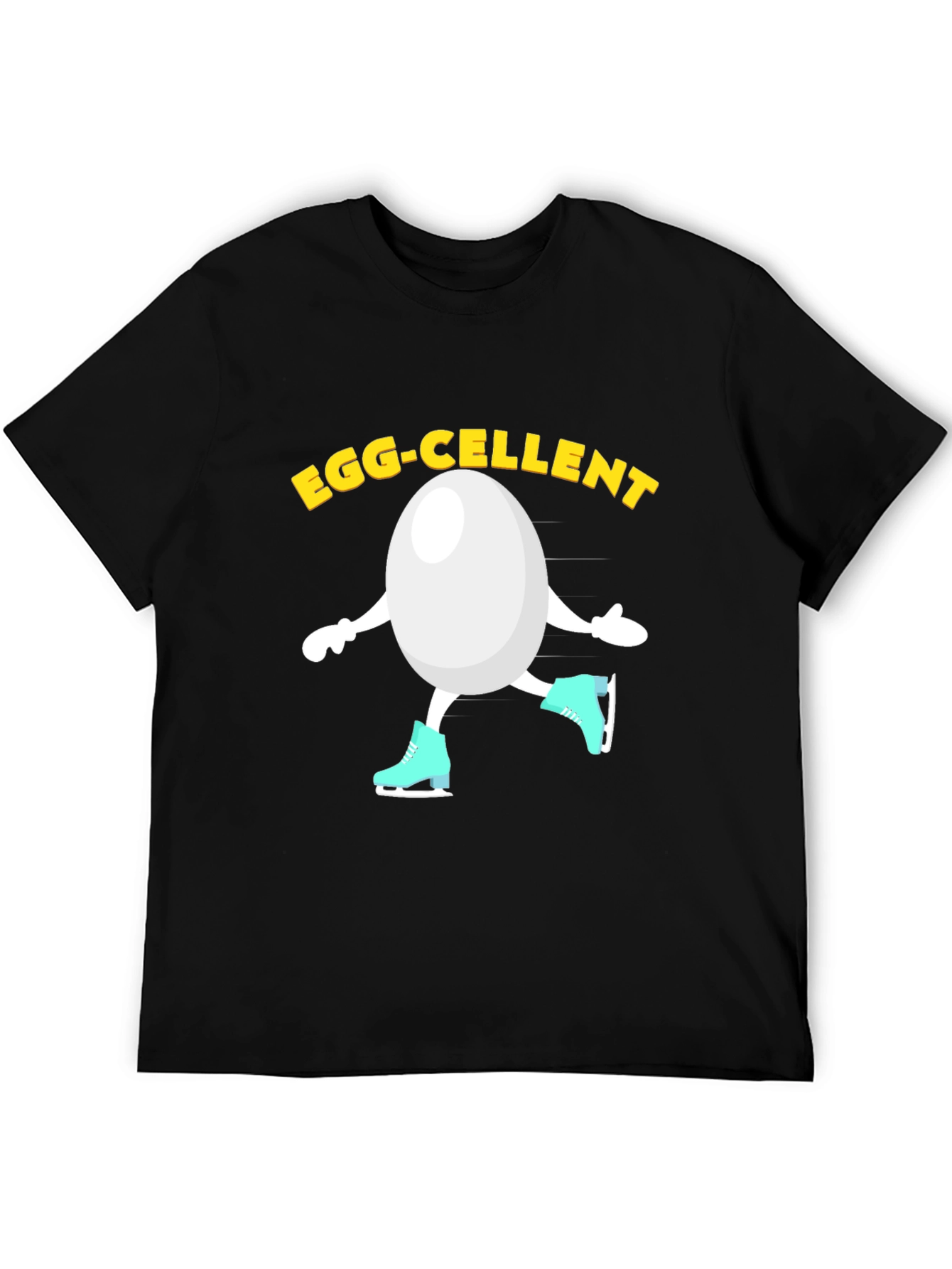 Egg-cellent Skater T-Shirt - Funny Egg Cartoon Tee