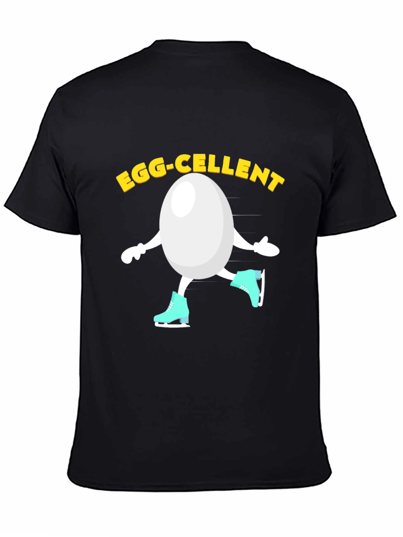Egg-cellent Skater T-Shirt - Funny Egg Cartoon Tee