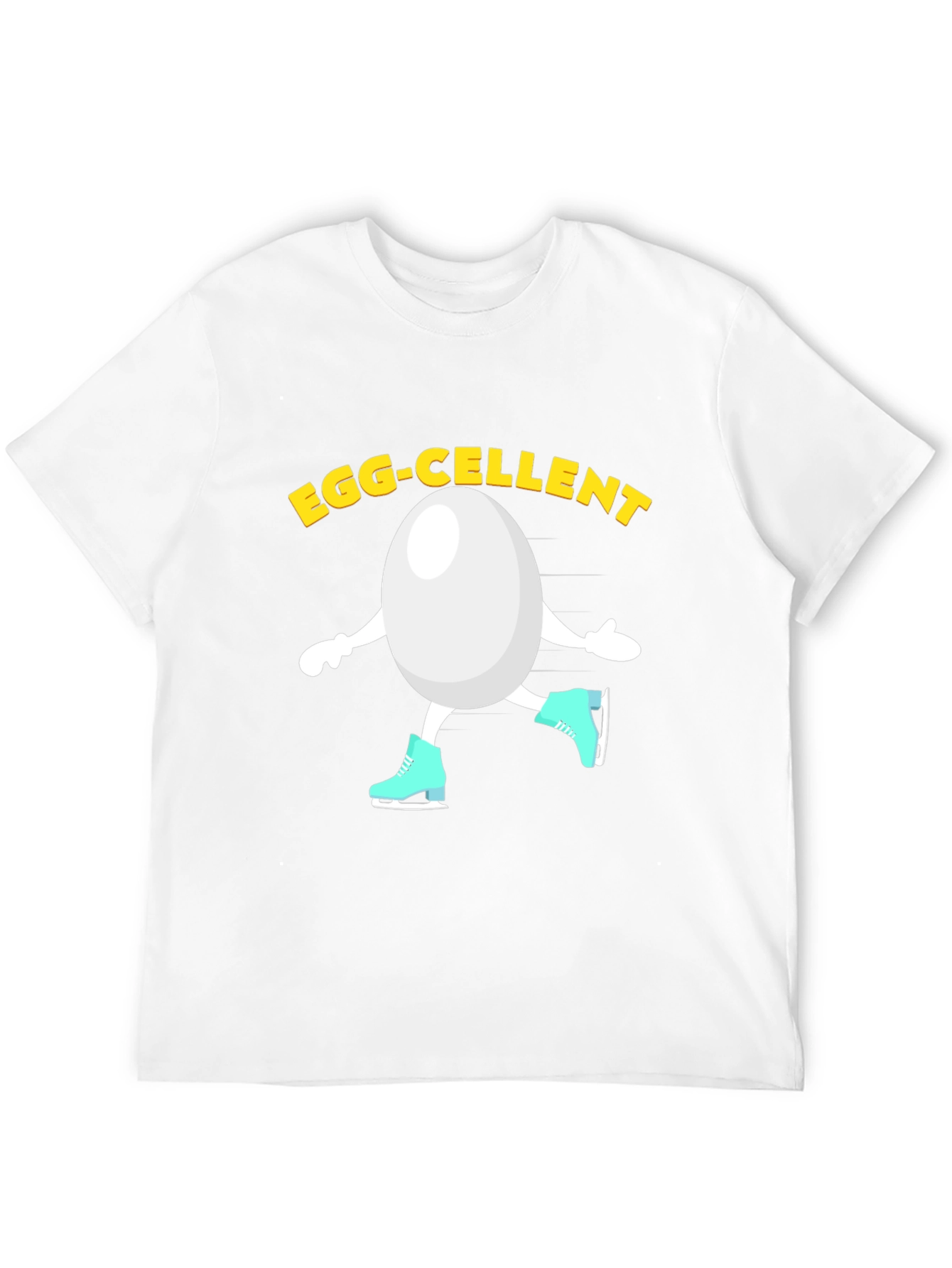 Egg-cellent Skater T-Shirt - Funny Egg Cartoon Tee