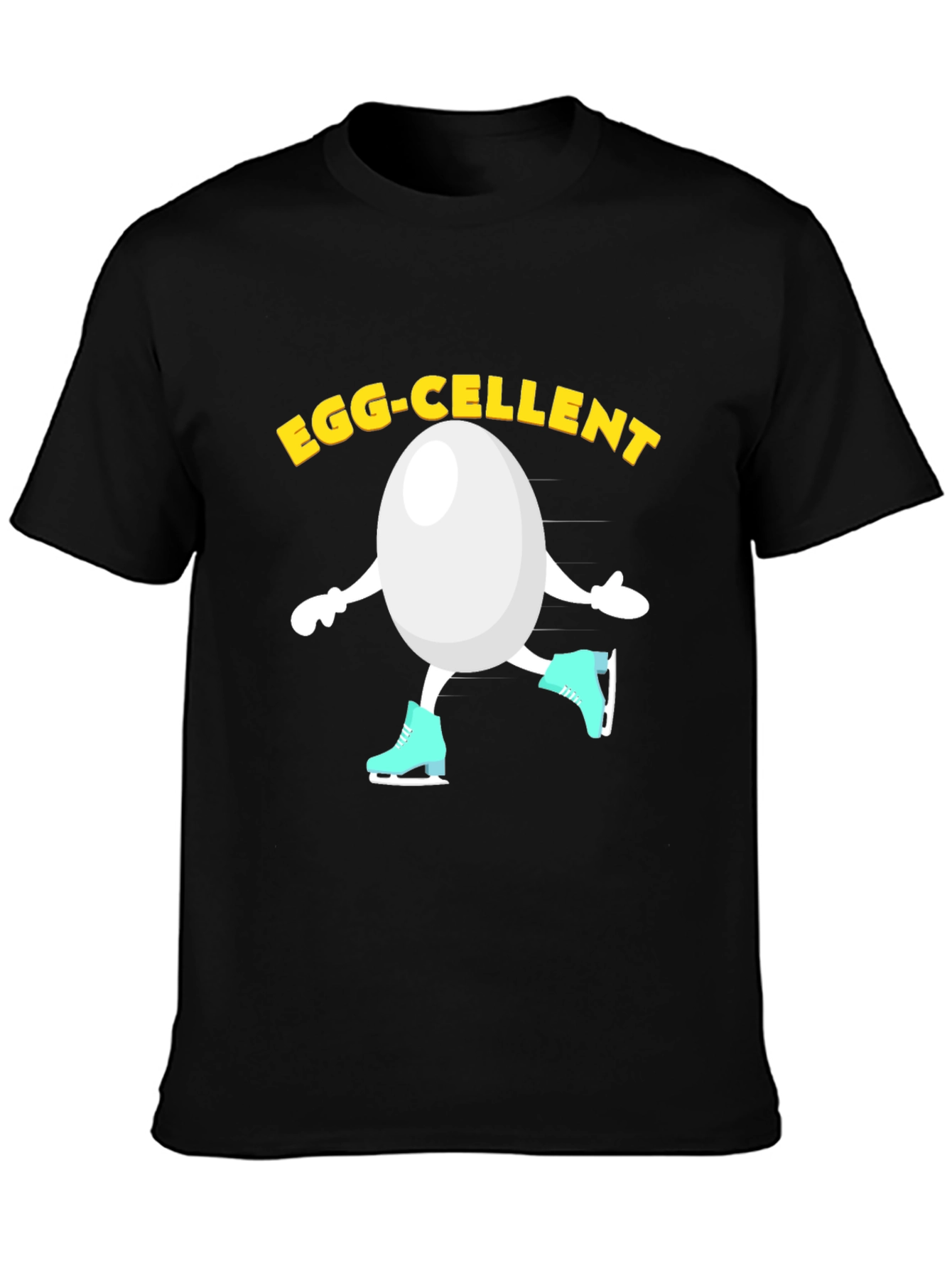 Egg-cellent Skater T-Shirt - Funny Egg Cartoon Tee
