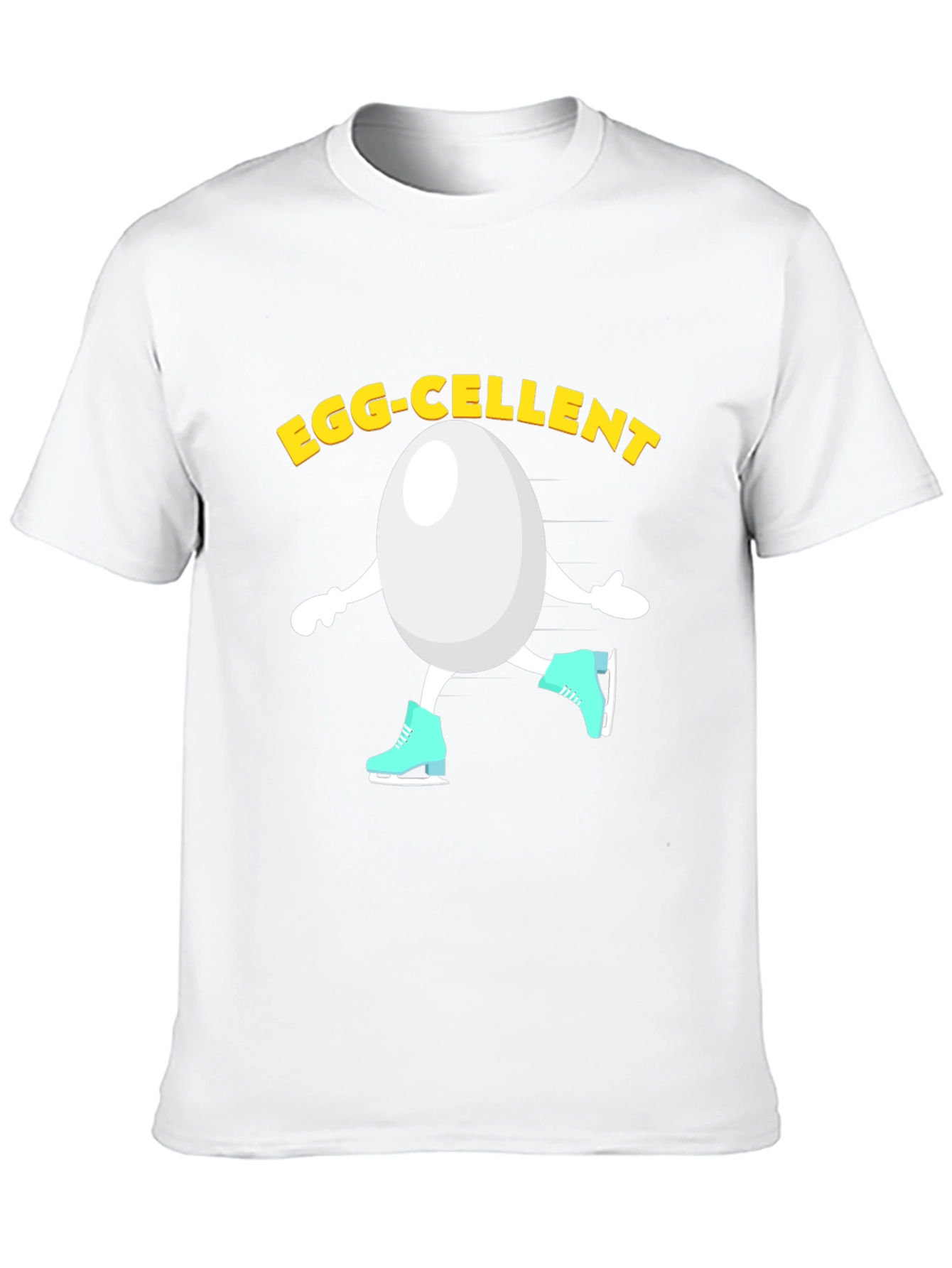 Egg-cellent Skater T-Shirt - Funny Egg Cartoon Tee