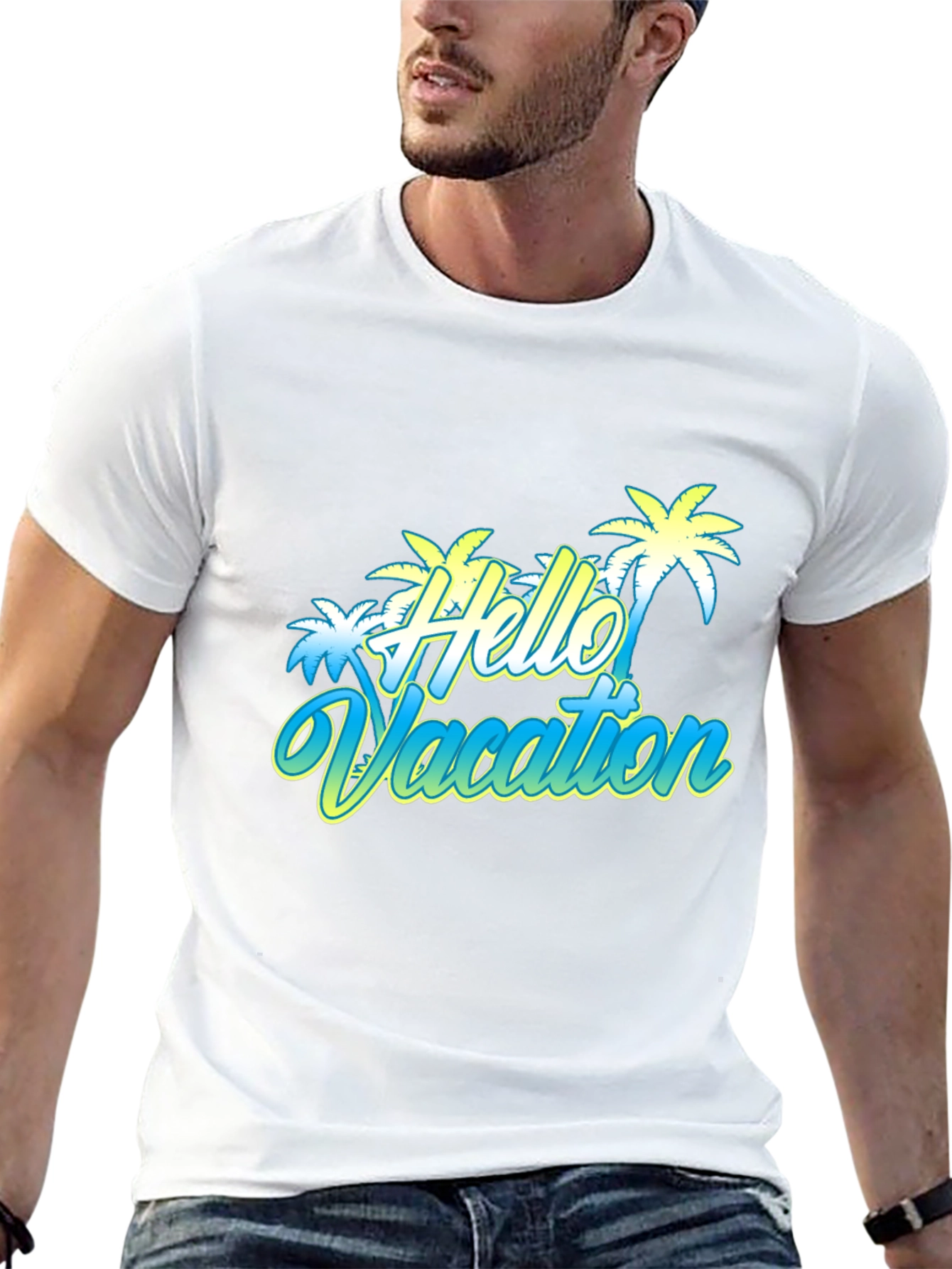 Hello Vacation Graphic T-Shirt