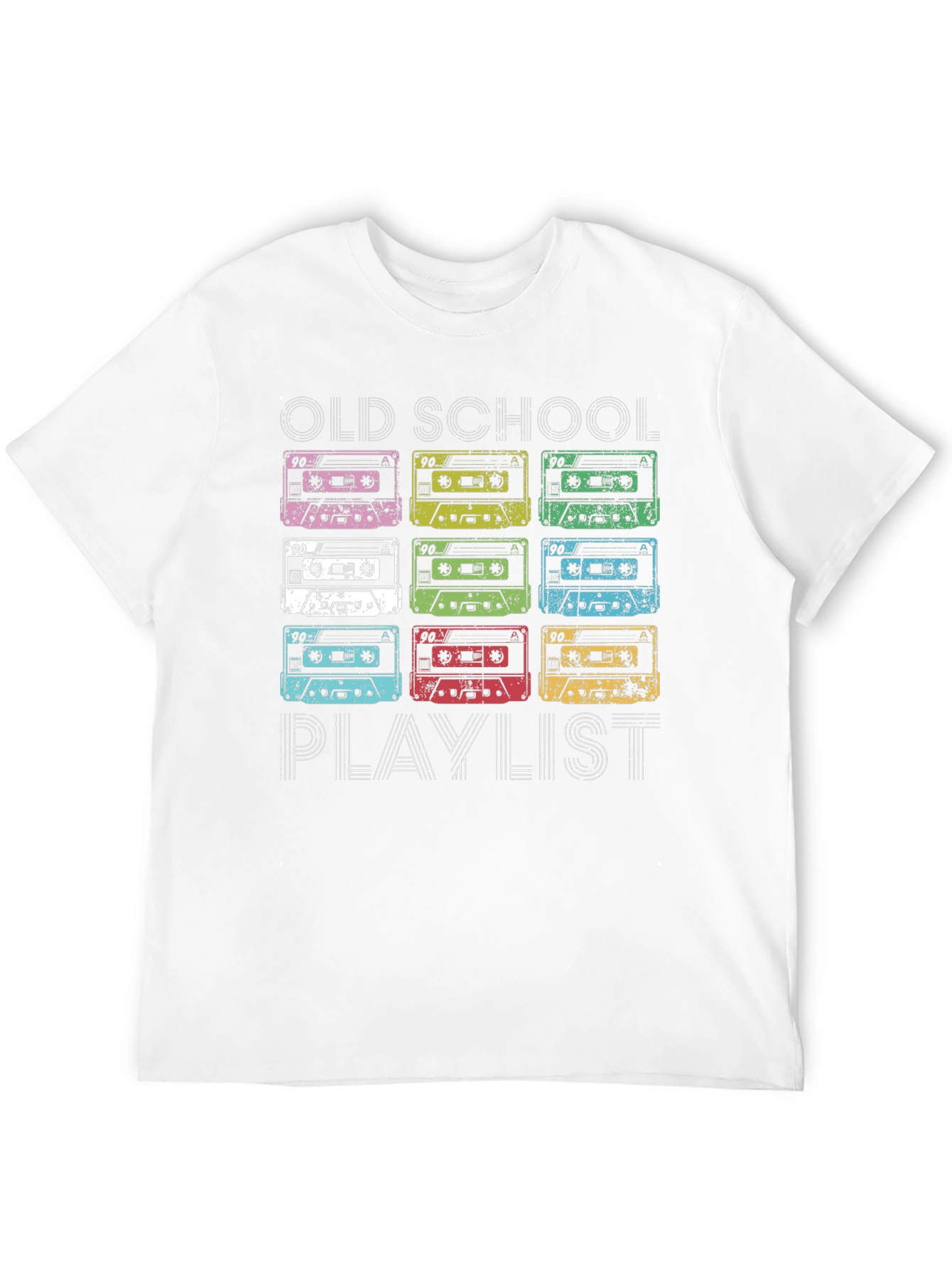 Old School Playlist Cassette Tape Graphic T-Shirt