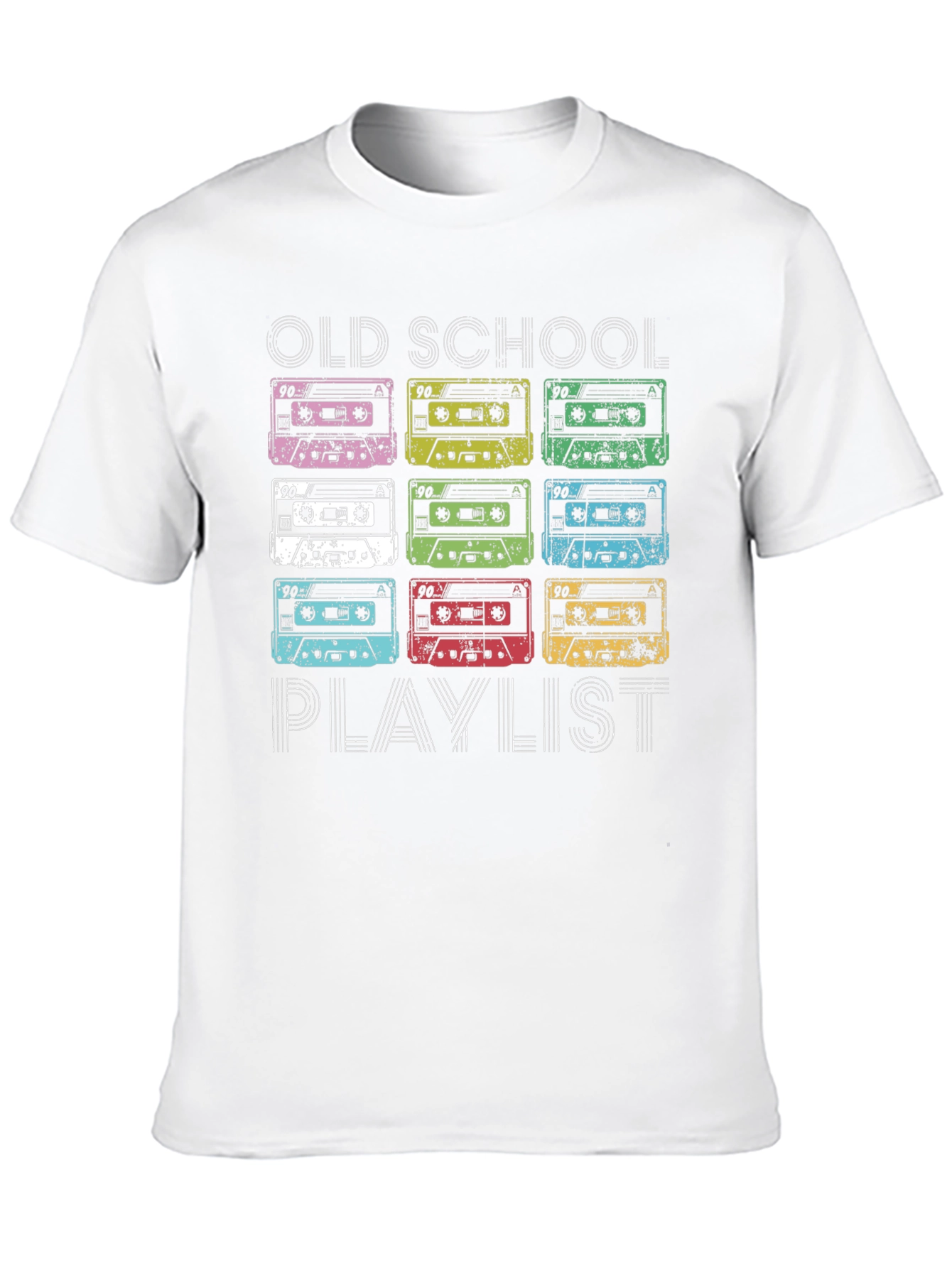 Old School Playlist Cassette Tape Graphic T-Shirt