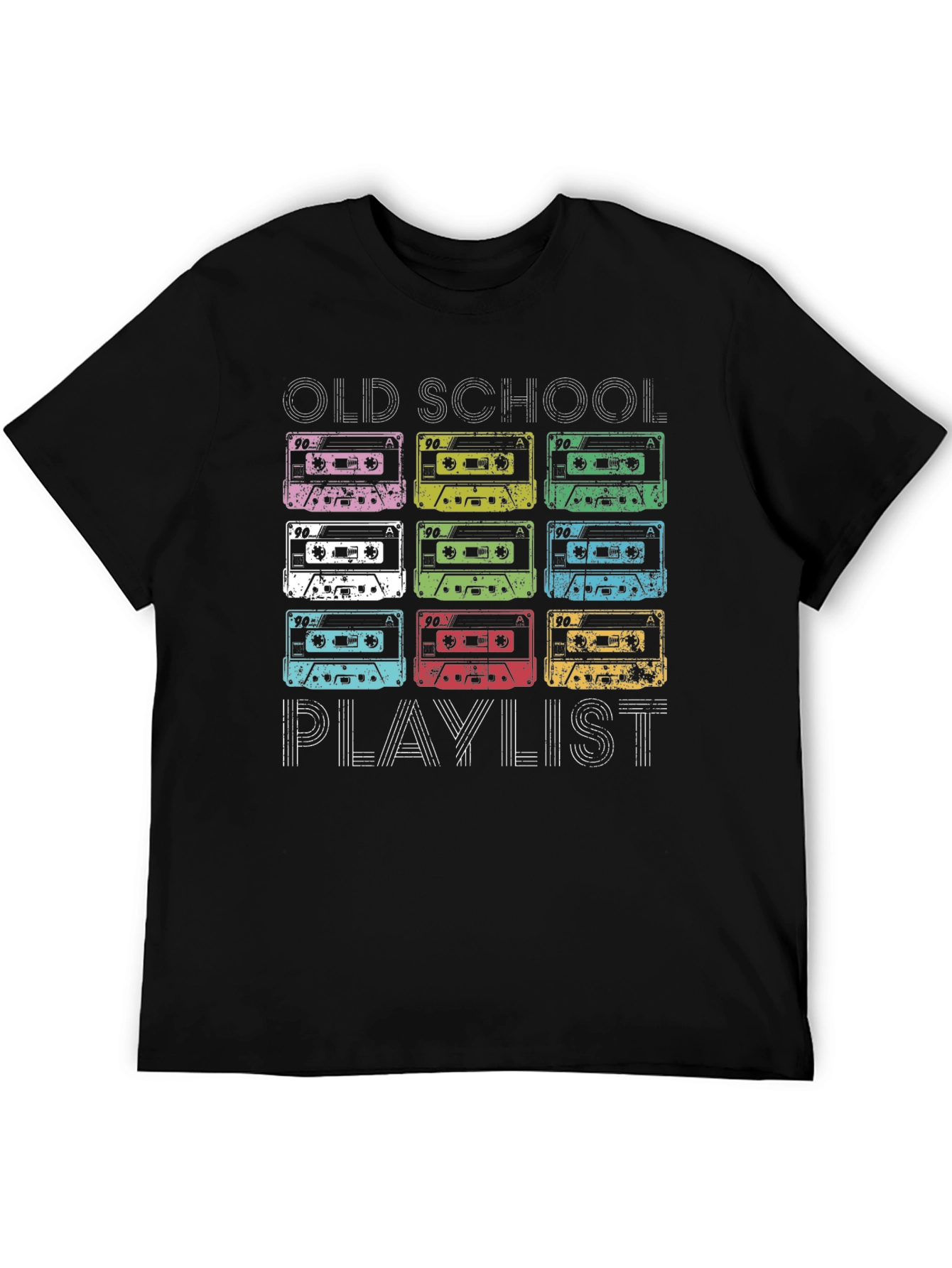 Old School Playlist Cassette Tape Graphic T-Shirt