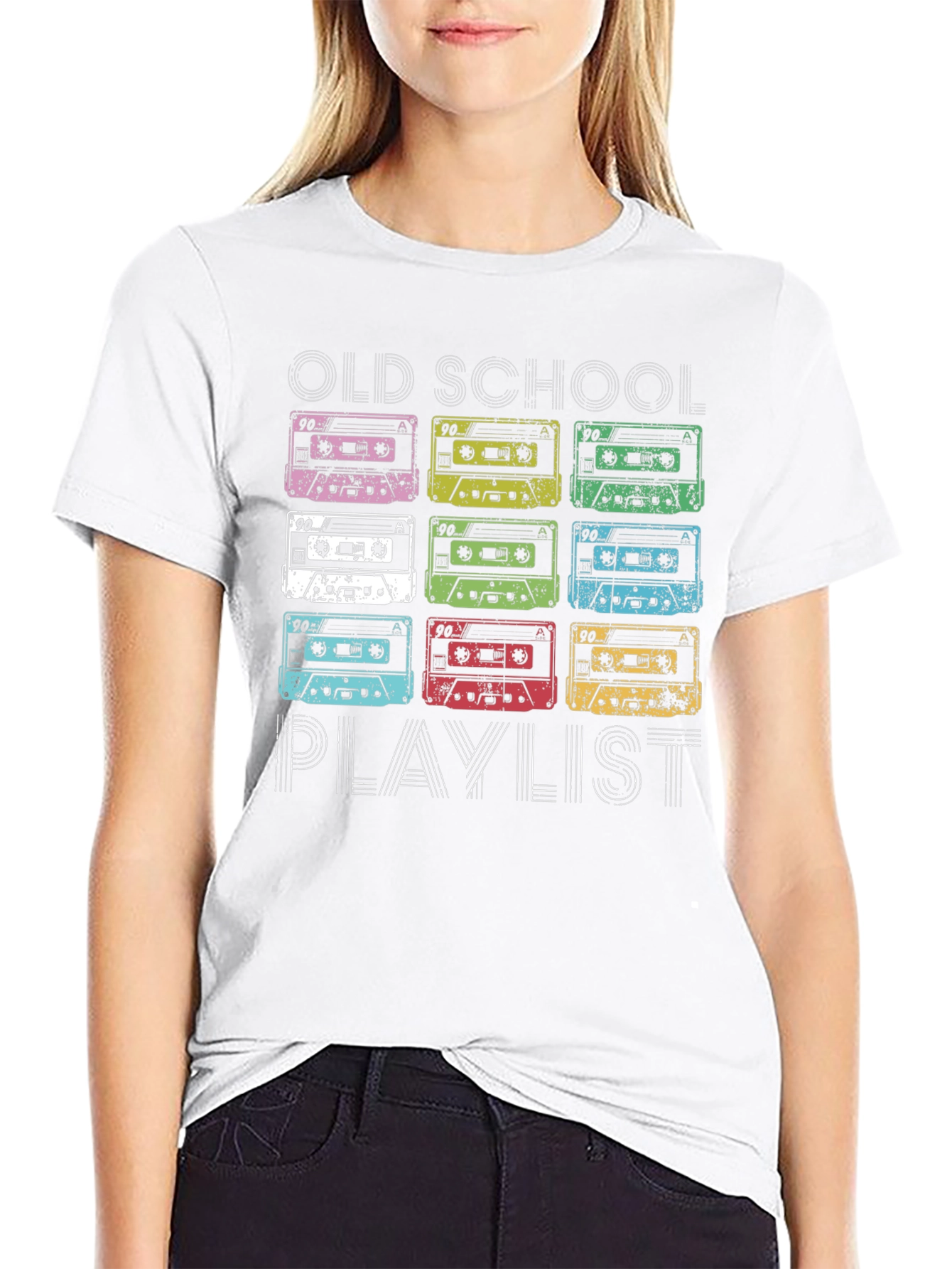 Old School Playlist Cassette Tape Graphic T-Shirt