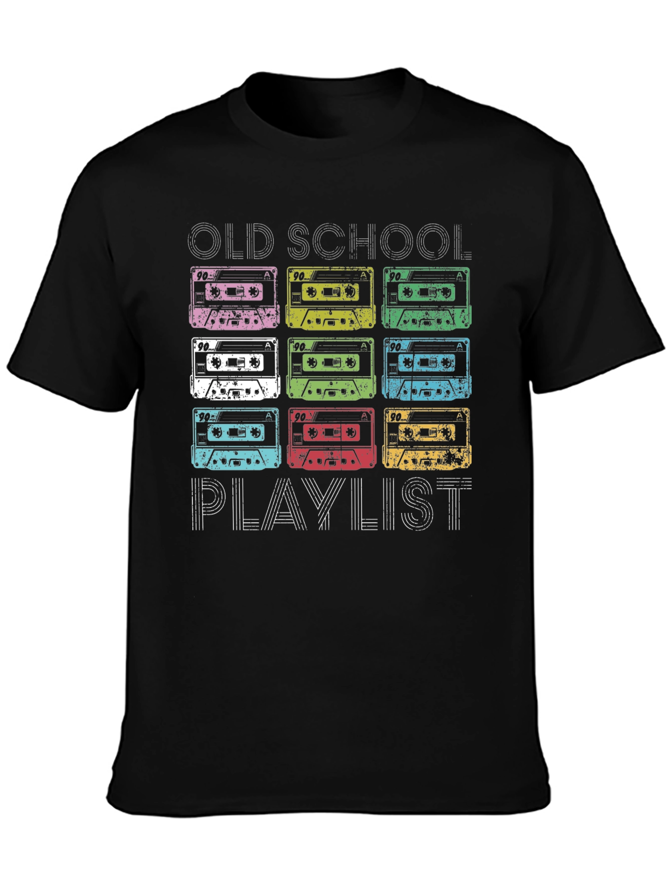 Old School Playlist Cassette Tape Graphic T-Shirt