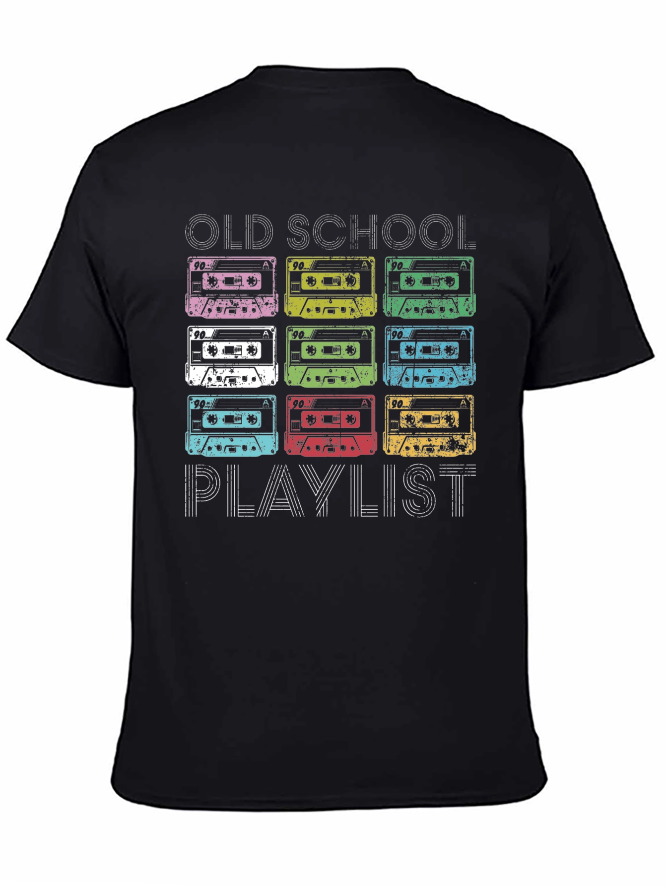 Old School Playlist Cassette Tape Graphic T-Shirt