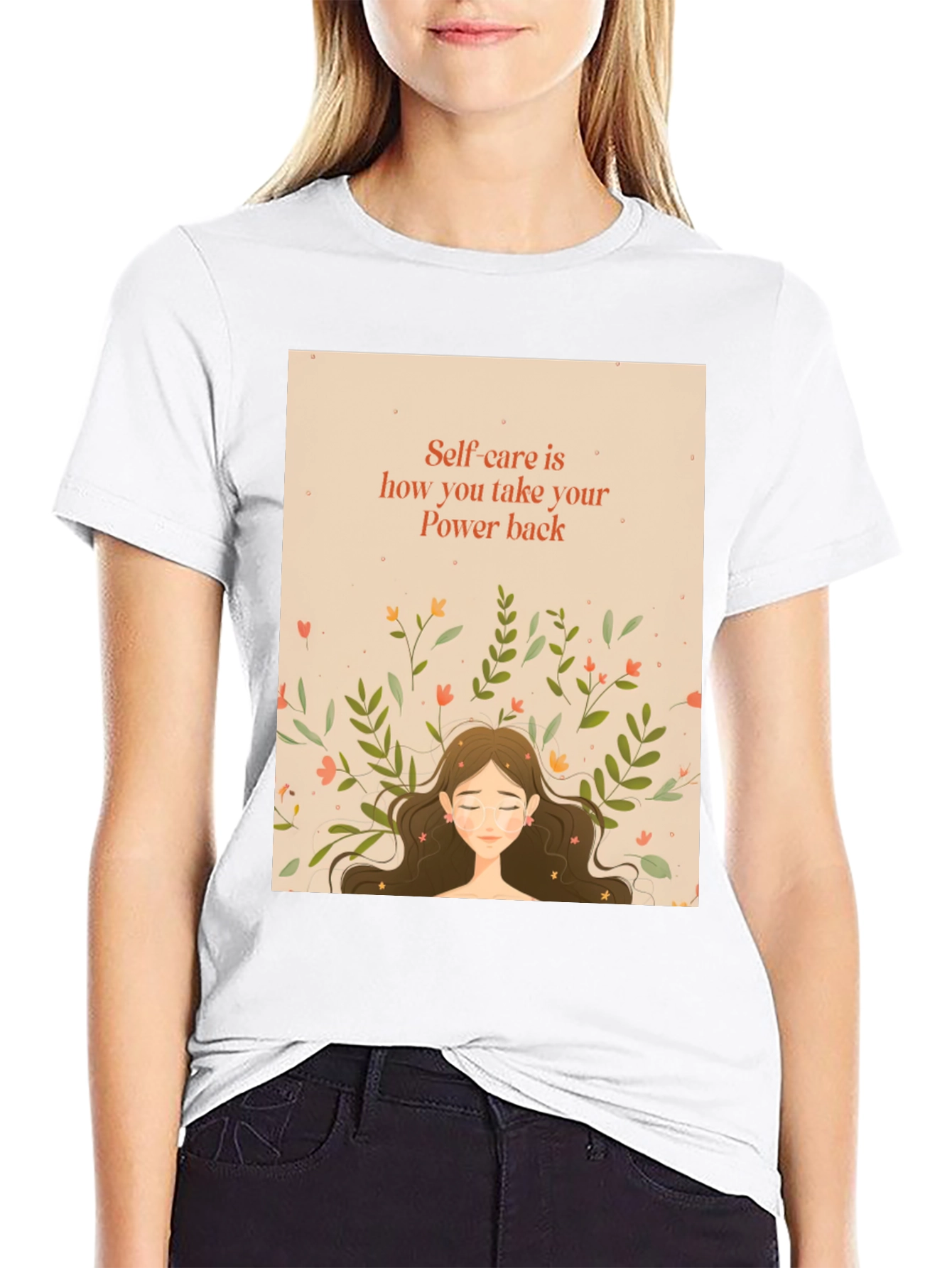 Self-Care Power Back T-Shirt - Relaxed Fit