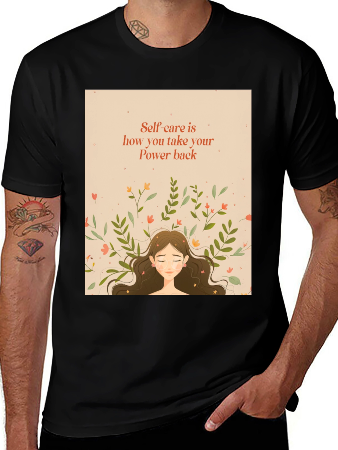Self-Care Power Back T-Shirt - Relaxed Fit