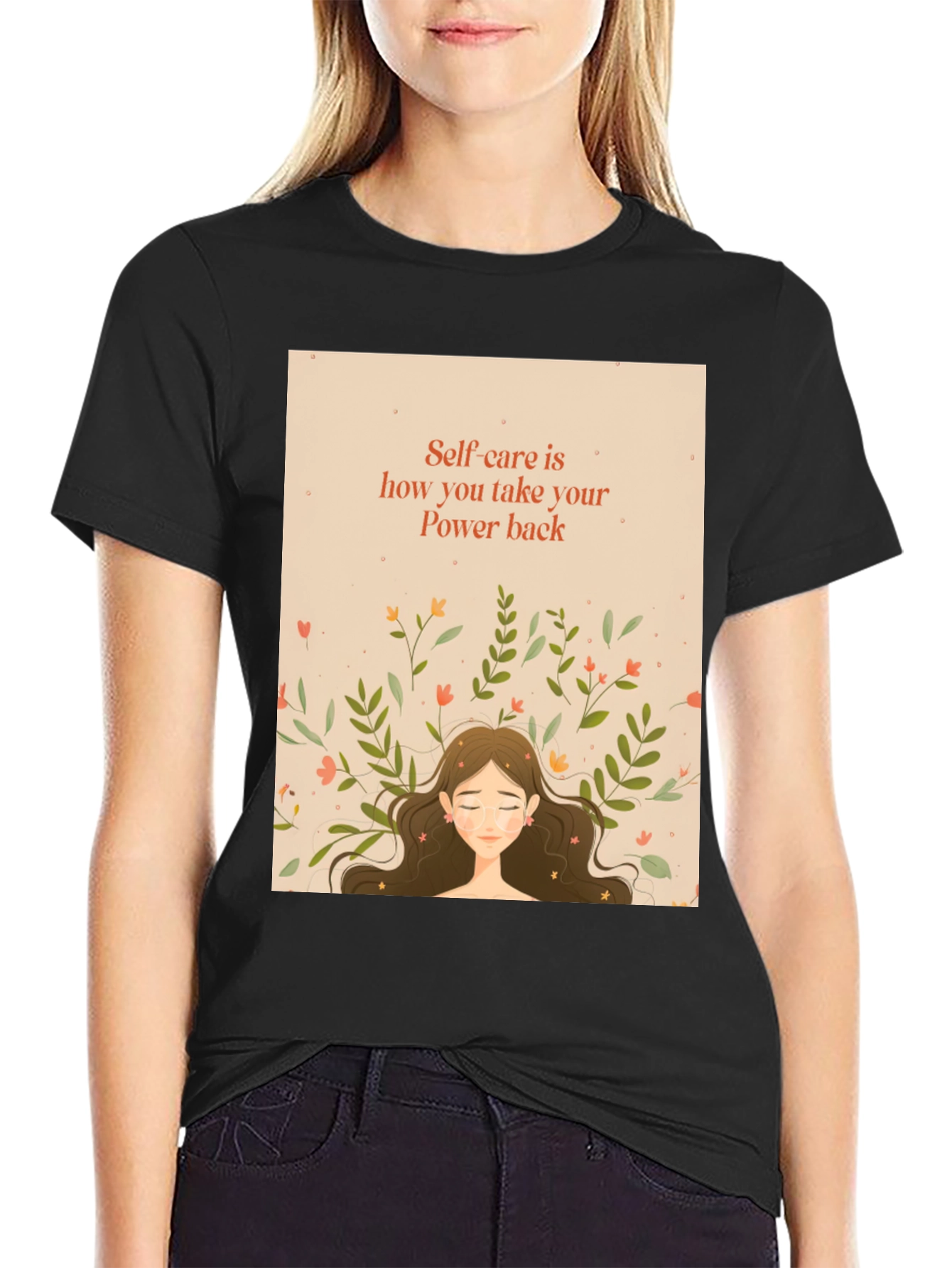 Self-Care Power Back T-Shirt - Relaxed Fit