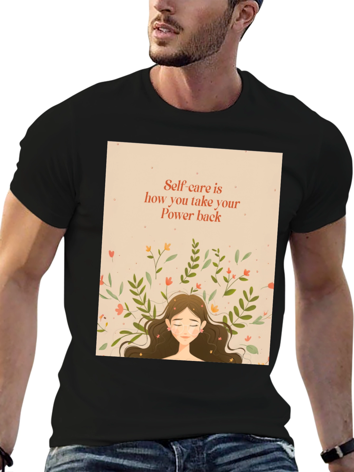 Self-Care Power Back T-Shirt - Relaxed Fit