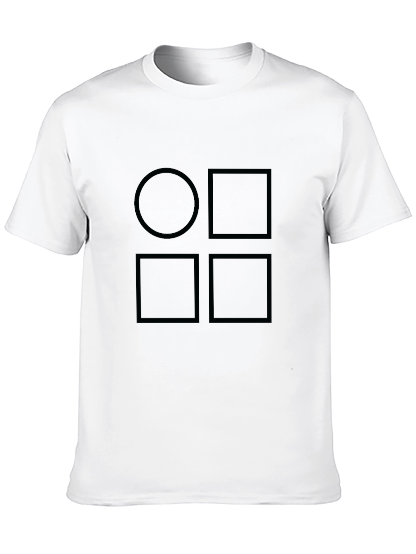 Geometric Shapes Black T-Shirt