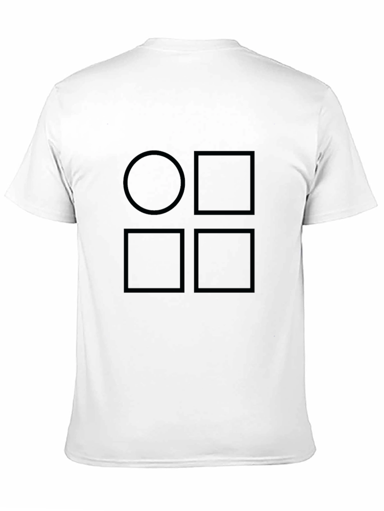 Geometric Shapes Black T-Shirt