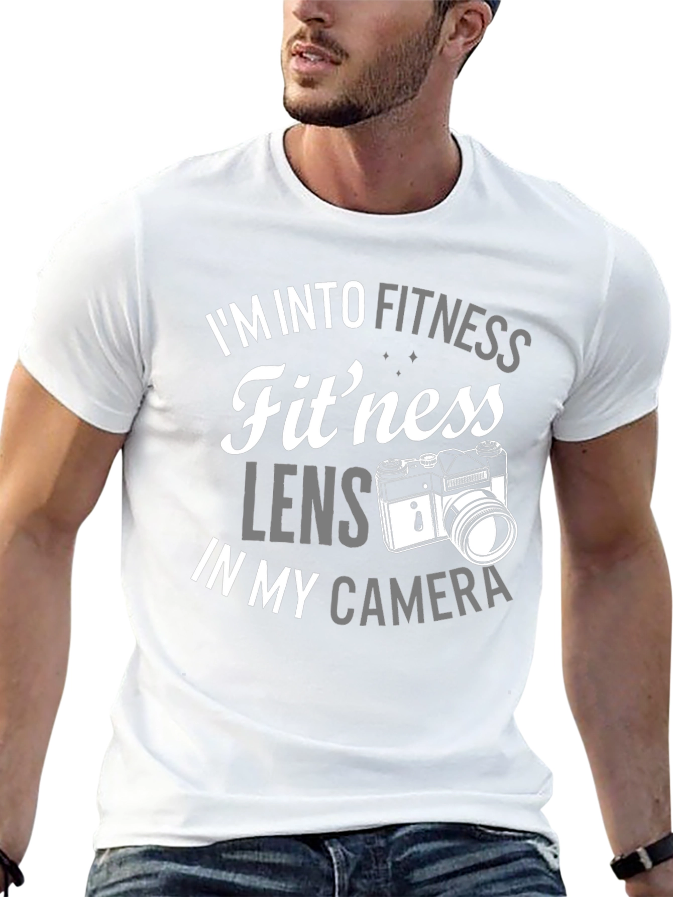 Fitness Lens Camera Pun Graphic T-Shirt