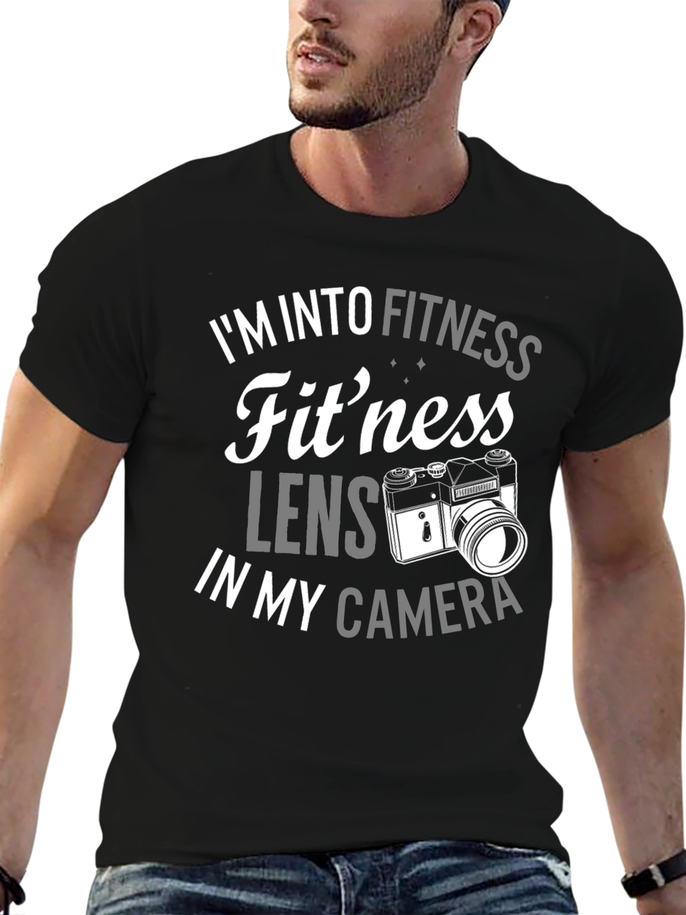 Fitness Lens Camera Pun Graphic T-Shirt