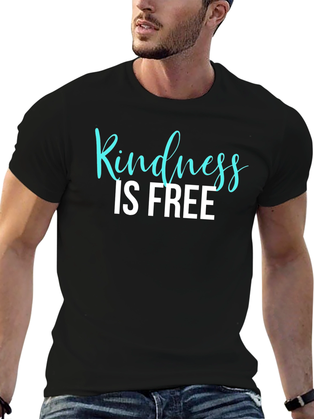 Kindness Is Free Graphic Tee - Mens Black T-Shirt