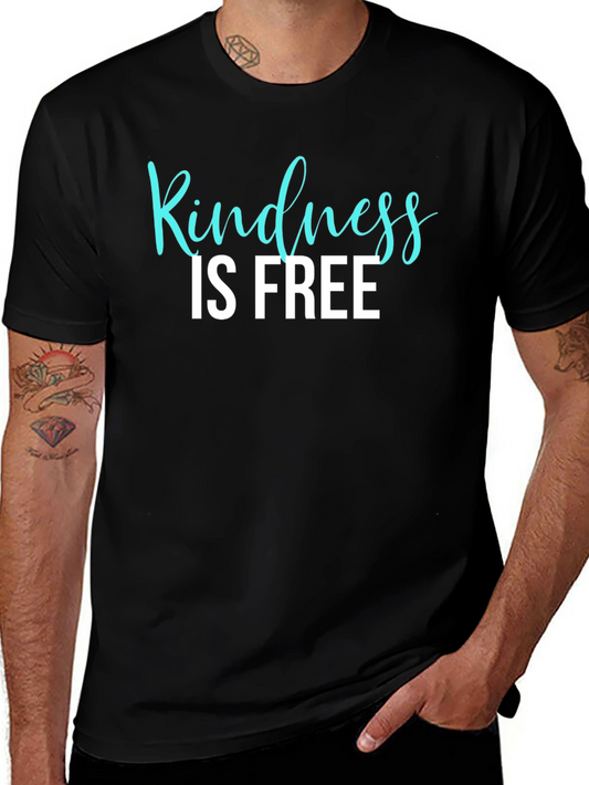 Kindness Is Free Graphic Tee - Mens Black T-Shirt