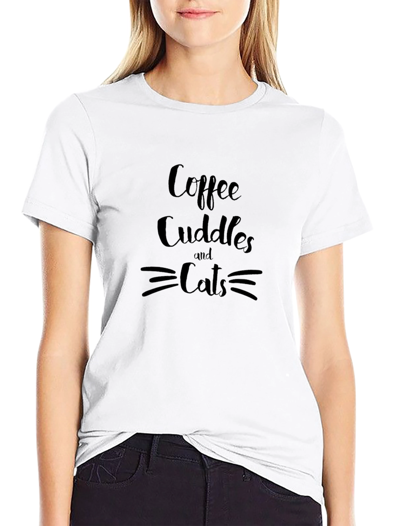 Coffee Cuddles and Cats Graphic T-Shirt