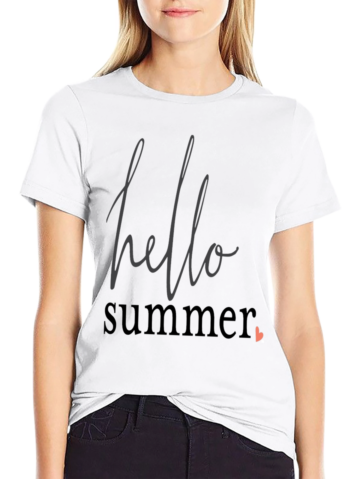 Hello Summer Graphic Tee - Black