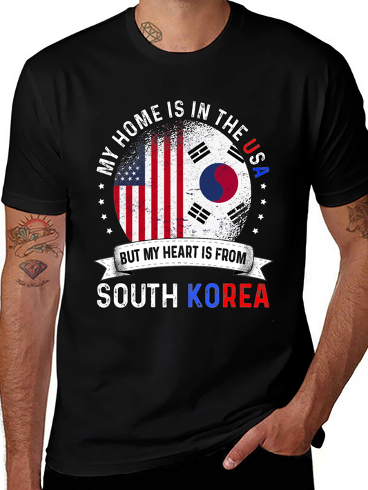 USA South Korea Heritage Graphic T-Shirt