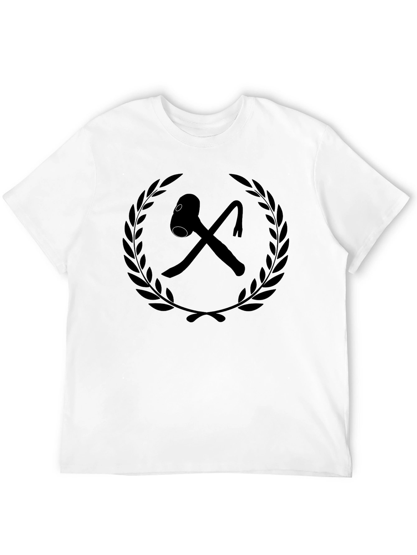 Hammer & Crowbar Wreath Graphic Black T-Shirt