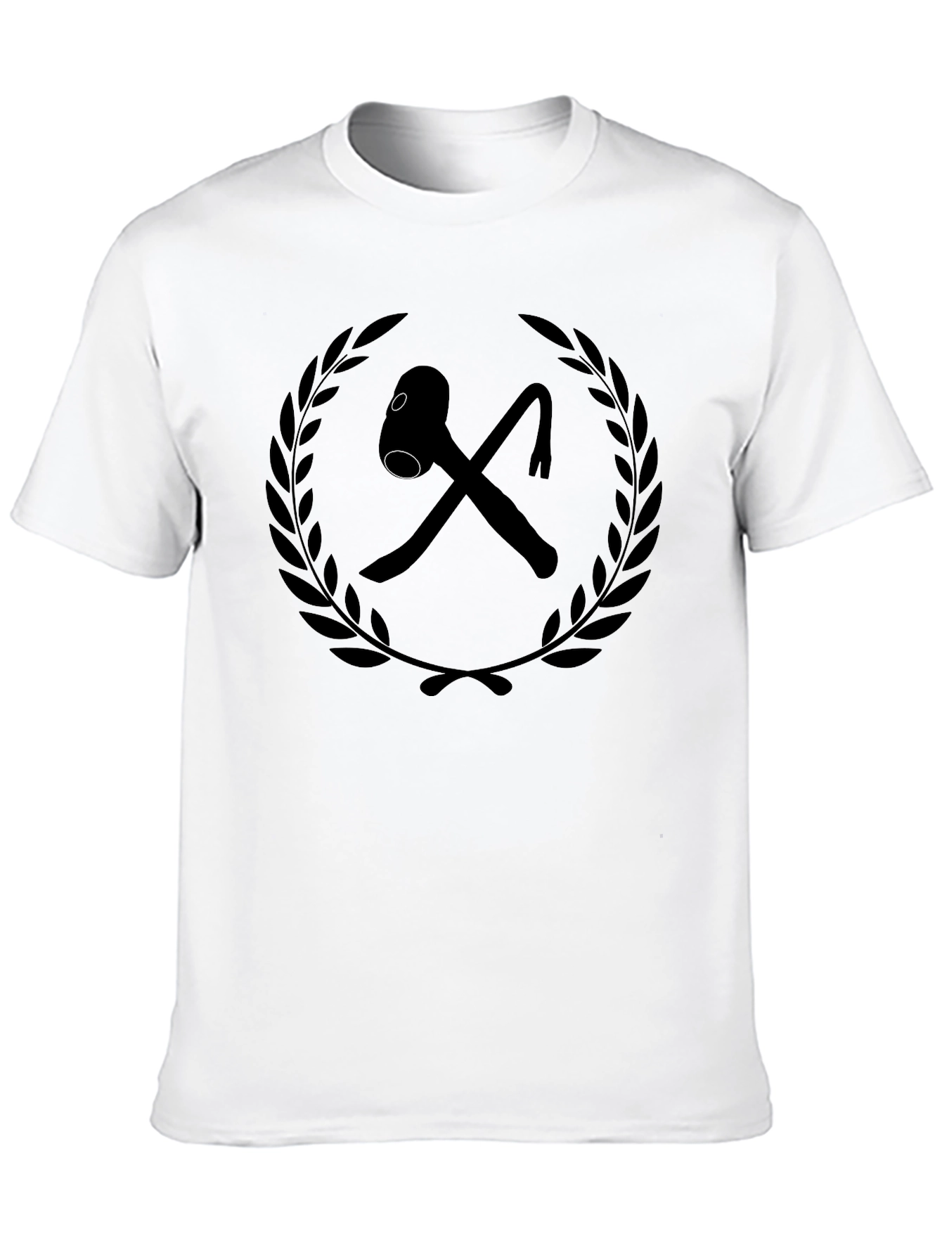 Hammer & Crowbar Wreath Graphic Black T-Shirt