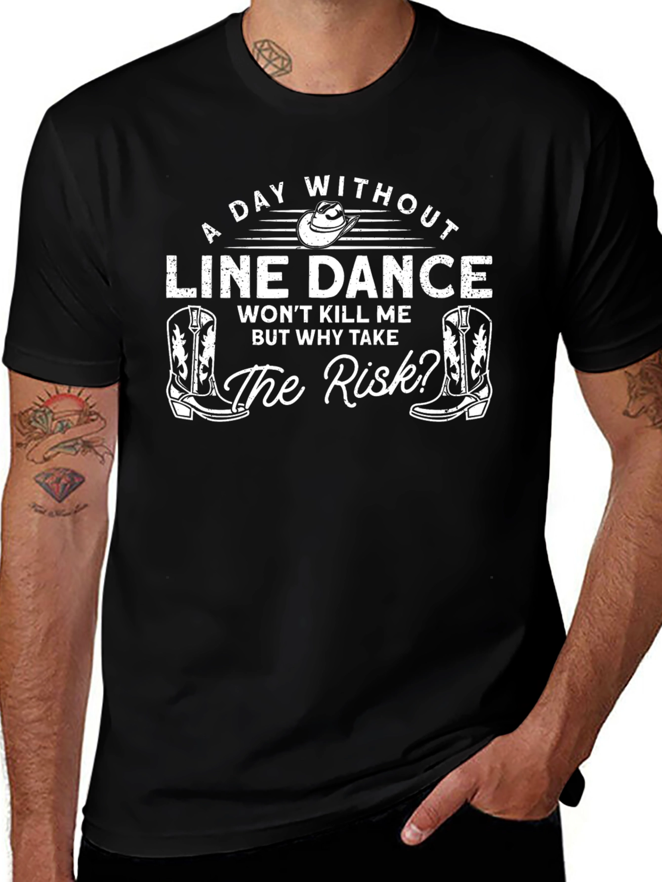 Line Dance T-Shirt - Why Take The Risk Tee