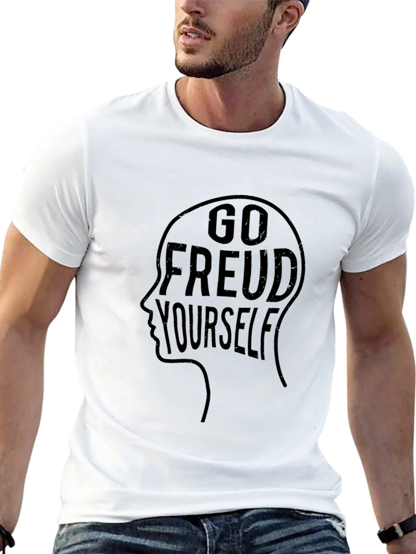 Go Freud Yourself Black Graphic Tee