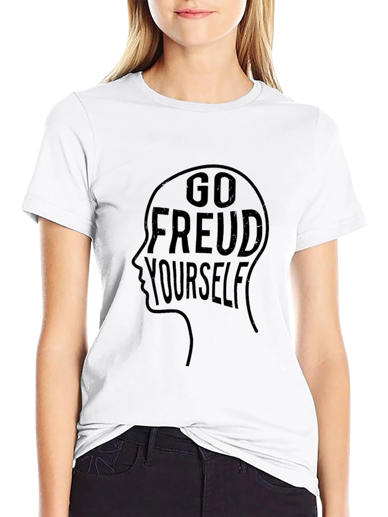 Go Freud Yourself Black Graphic Tee
