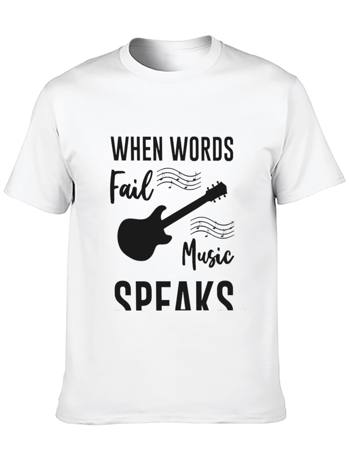 Music Speaks T-Shirt - Black Graphic Tee