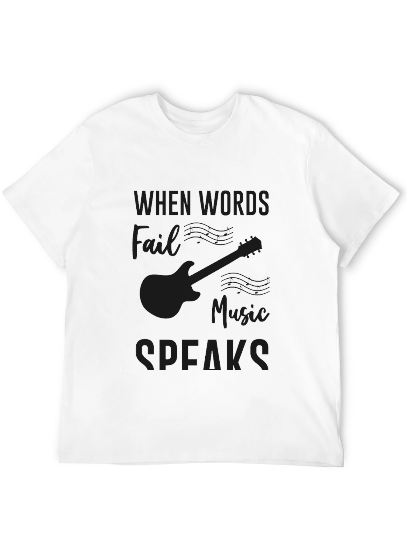 Music Speaks T-Shirt - Black Graphic Tee