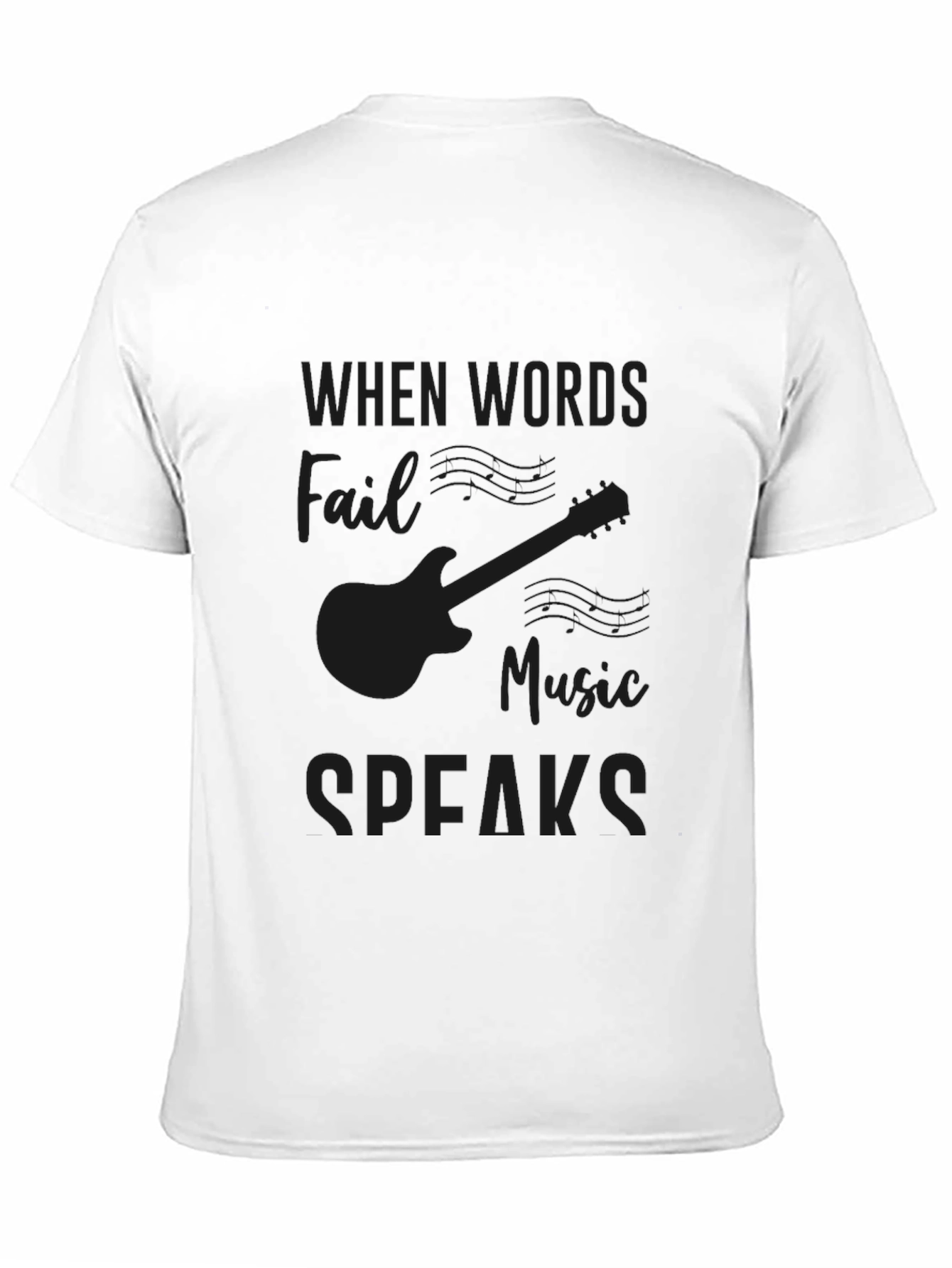 Music Speaks T-Shirt - Black Graphic Tee
