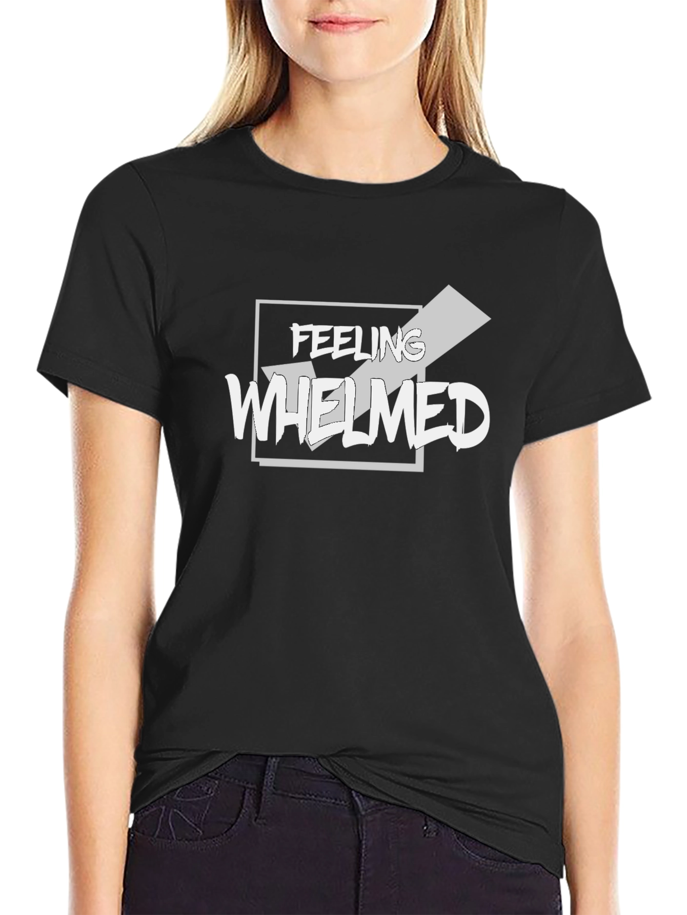 Feeling Whelmed Graphic T-Shirt - Black