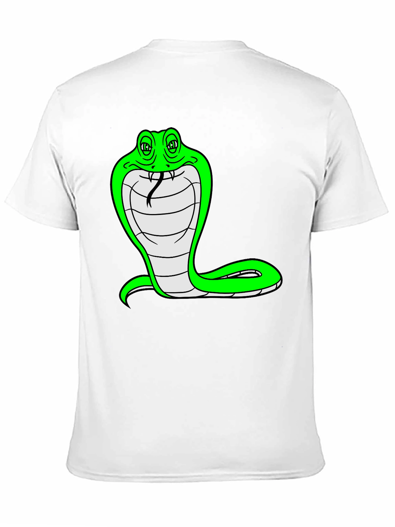 Cobra Snake Graphic Tee - Unique Cartoon Design T-Shirt
