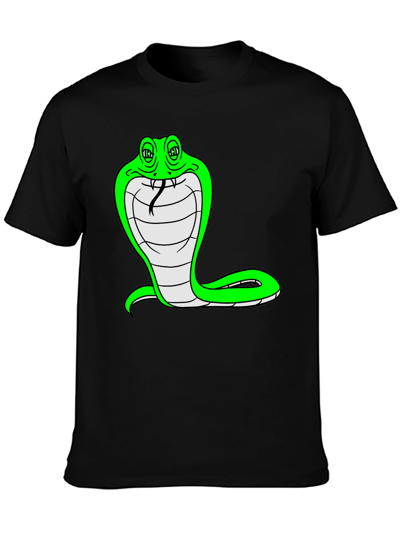 Cobra Snake Graphic Tee - Unique Cartoon Design T-Shirt
