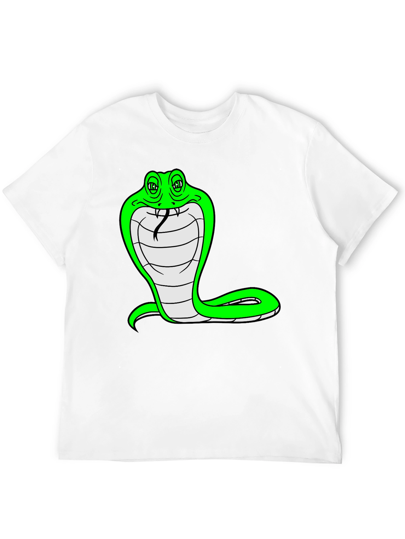 Cobra Snake Graphic Tee - Unique Cartoon Design T-Shirt