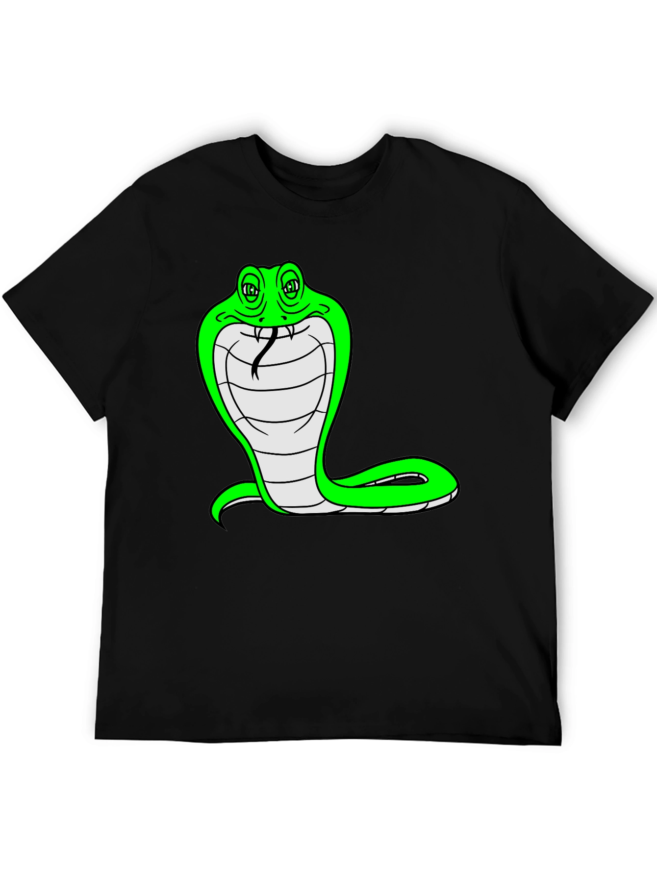 Cobra Snake Graphic Tee - Unique Cartoon Design T-Shirt