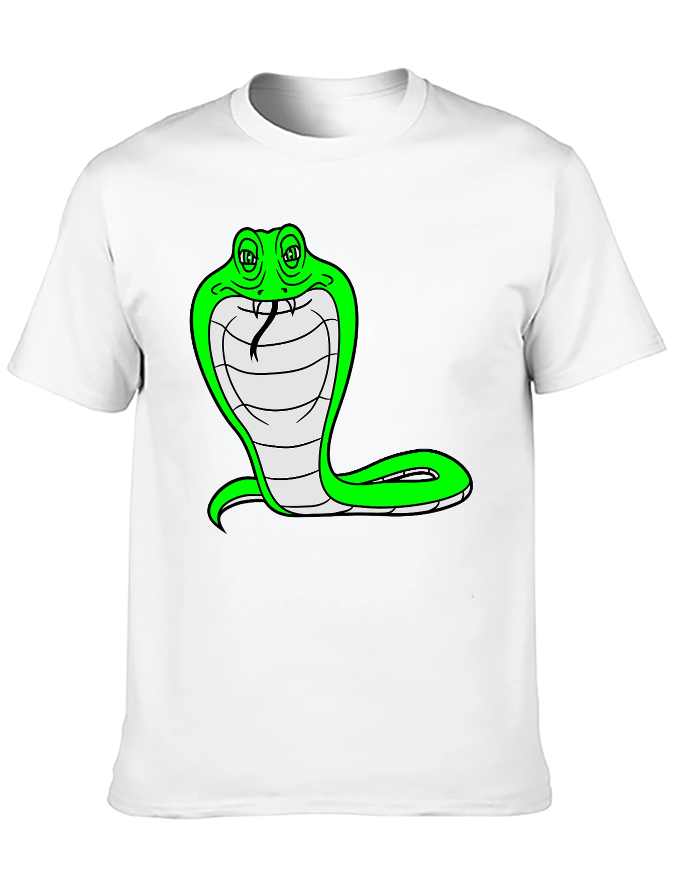 Cobra Snake Graphic Tee - Unique Cartoon Design T-Shirt