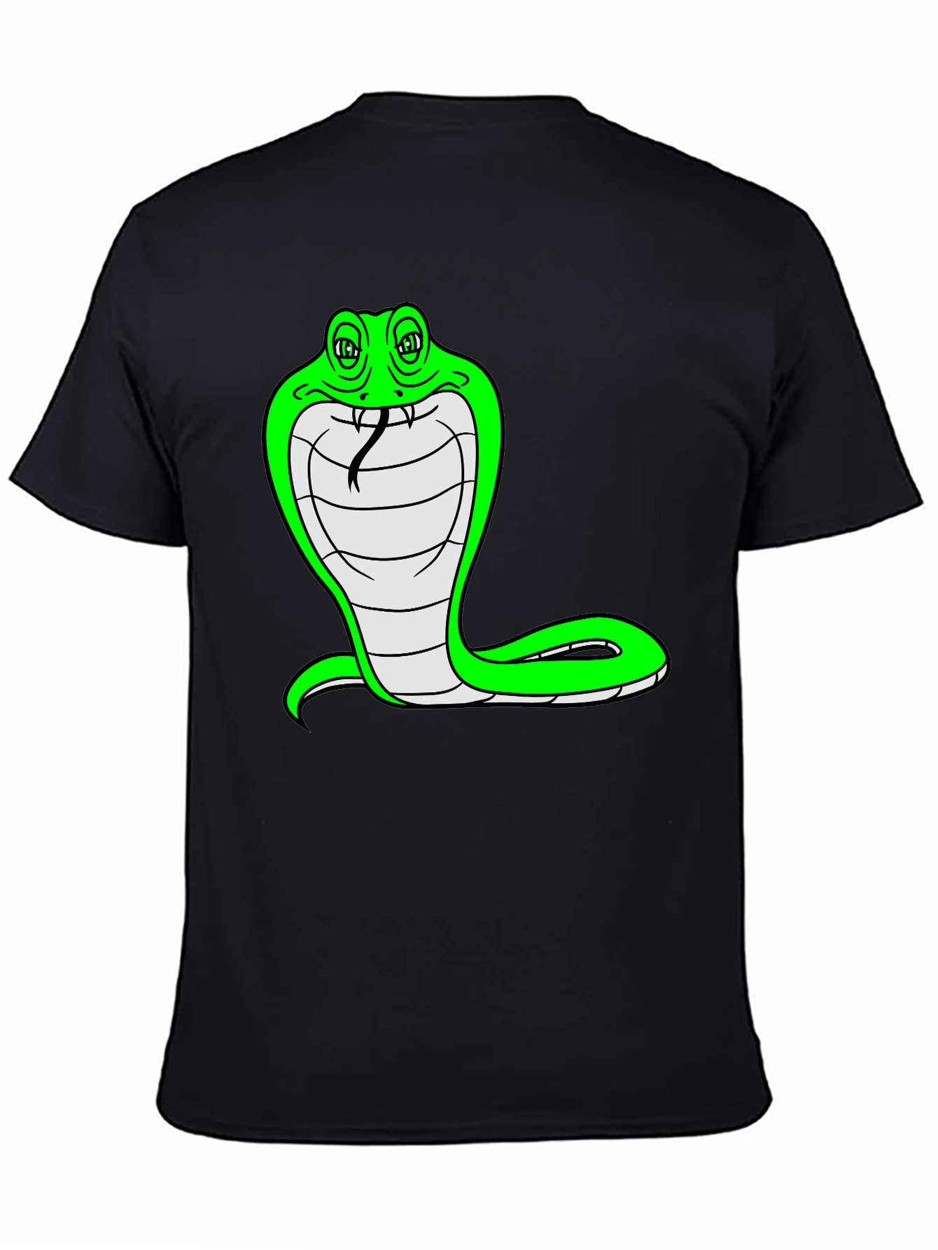 Cobra Snake Graphic Tee - Unique Cartoon Design T-Shirt